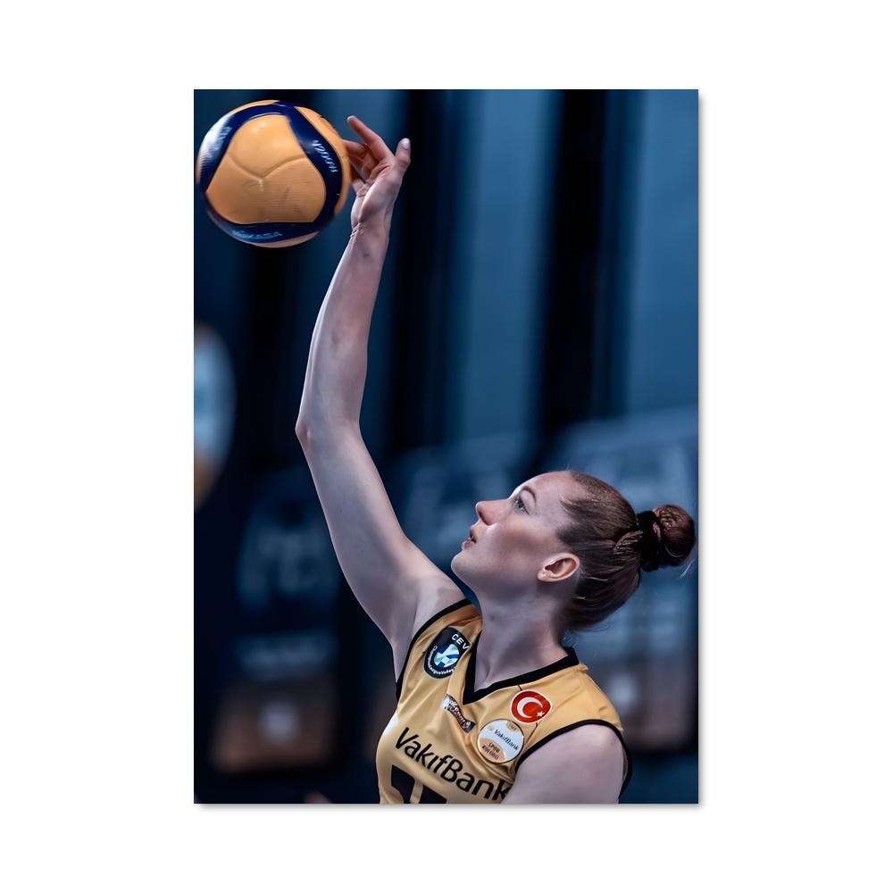 Poster Volley Jaune